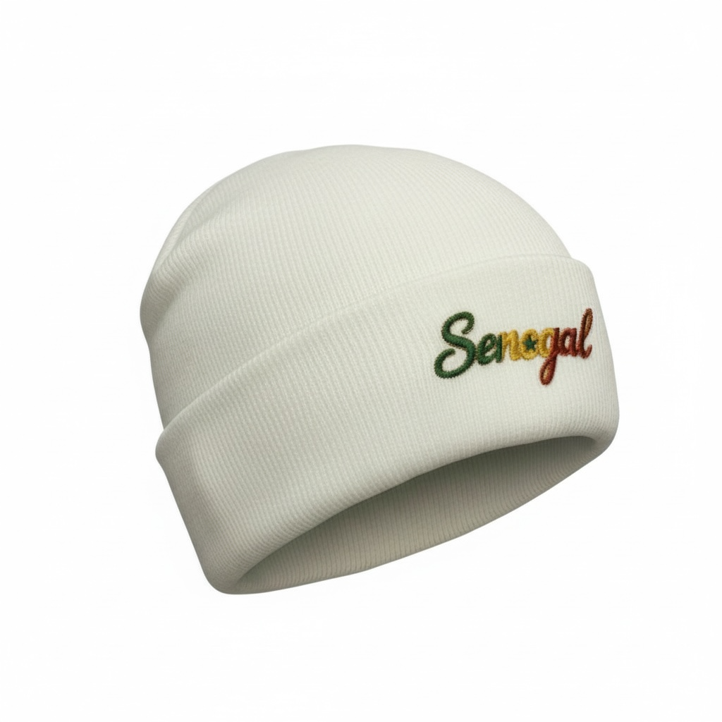 Senegal knit beanie hat